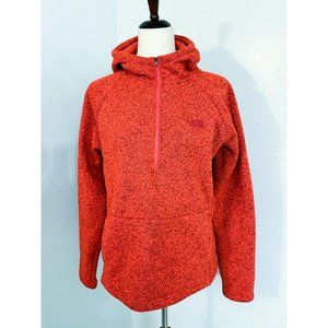 The North Face Hooded Pullover Fleece 1/4 Zip Outdoor Athleisure Large